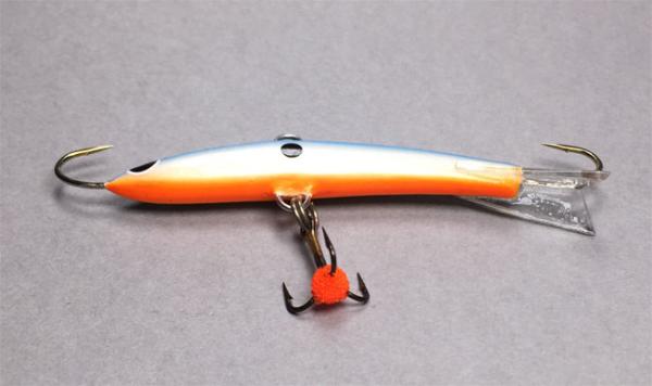 Balance Jig Hopeakala, Farbe: Blue Black-Dot Orange UV33B, 15 Gramm, Länge: 6,5 cm von The Finnish Lure Company (Jarmo Rapala)